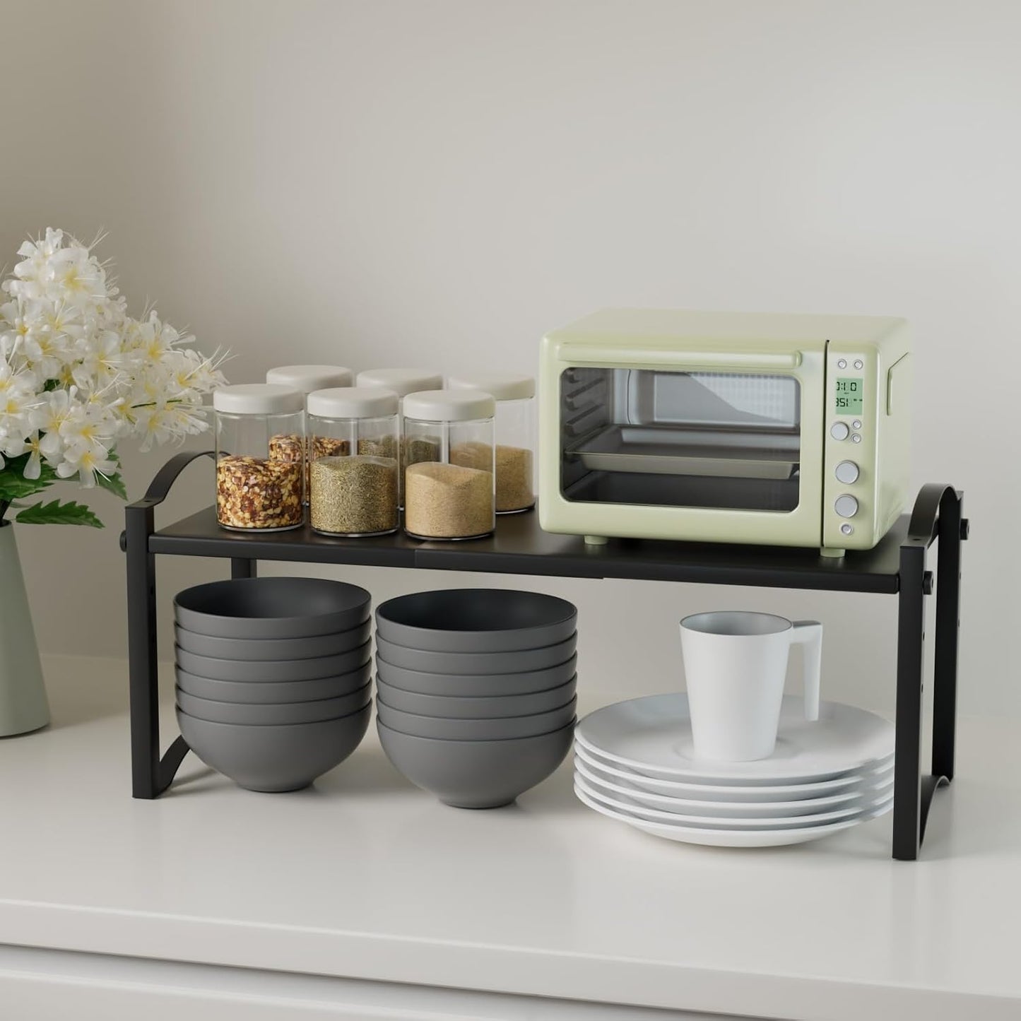 Thickened 2 Pack Expandable Cabinet Organizer Shelves