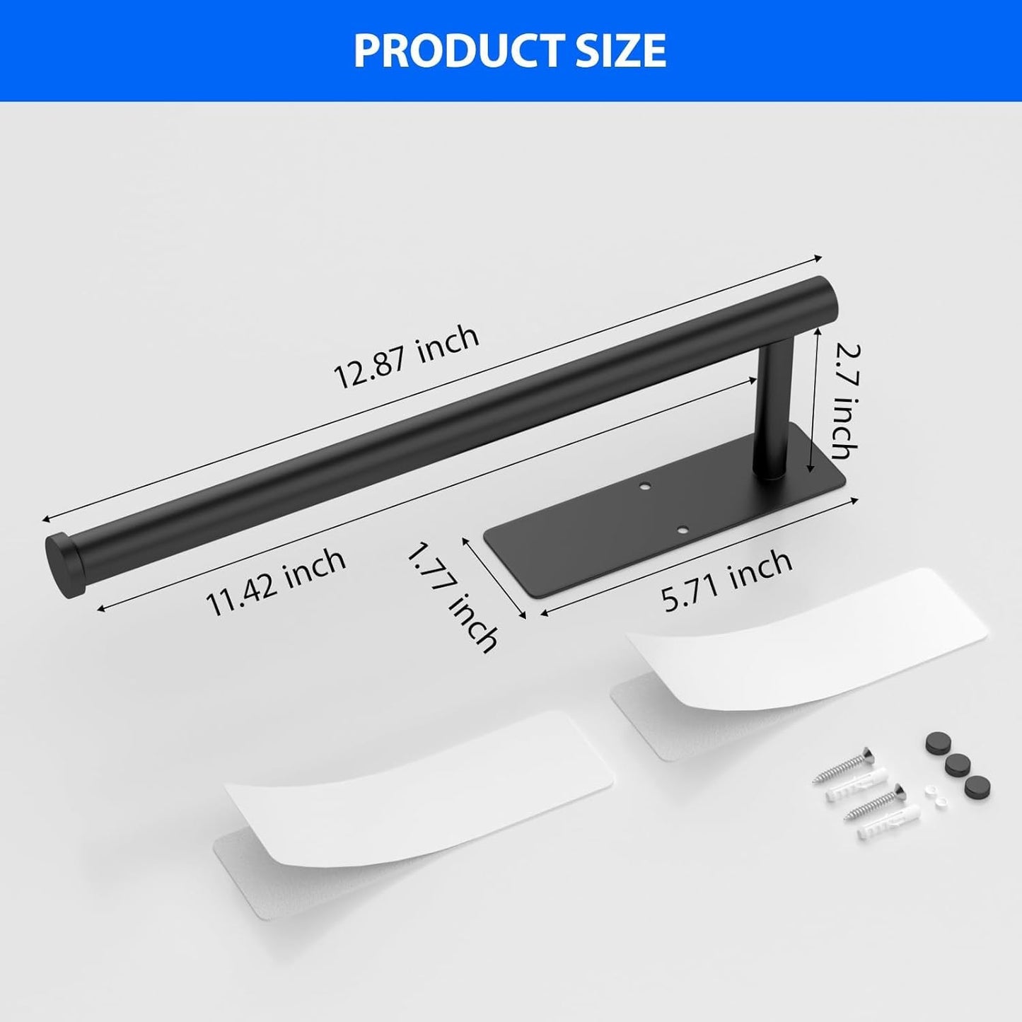 Paper Towel Holder Under Cabinet, Self-Adhesive,No Drilling, Stainless Steel