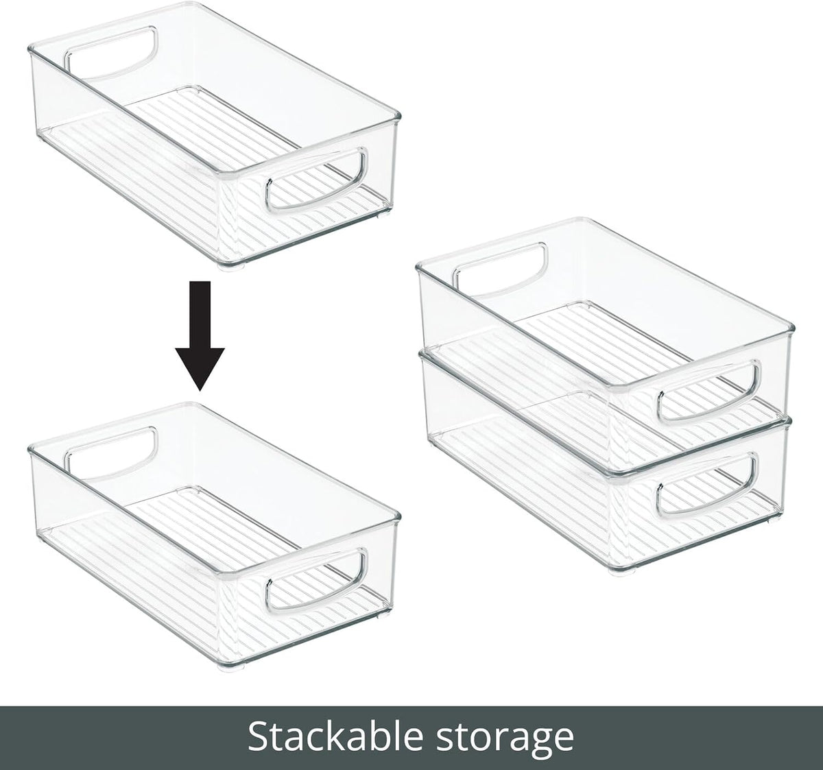 mDesign Kitchen Cabinet and Pantry Storage Organizer Bins
