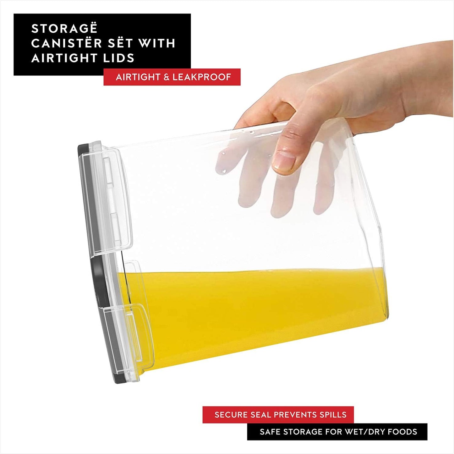 Airtight Food Storage Container Set - 8 Pieces 1.4L