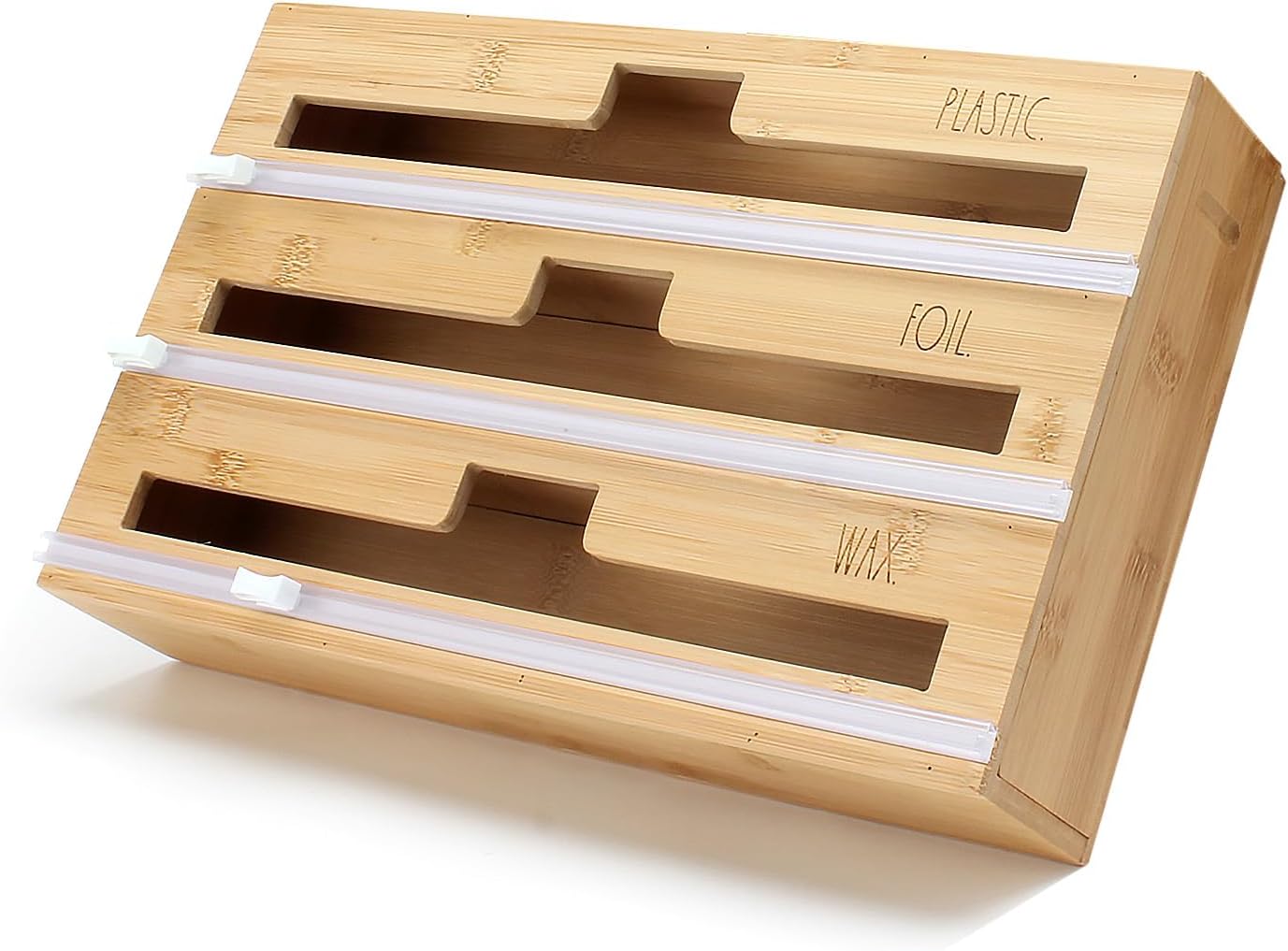 Bamboo Bag Organizer for Kitchen Drawer - Durable Wood Organizer for Kitchen Storage