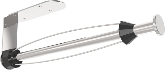 Paper Towel Holder Under Cabinet Mount Self Adhesive Kitchen Countertop Wall Mount Paper Towel Holders Rack with Damping Brushed Nickel Stainless Steel Resistant Corrosion & Rust
