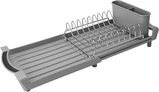 Dish Drying Rack Compact Expandable - A Space-Saving, Stainless Steel