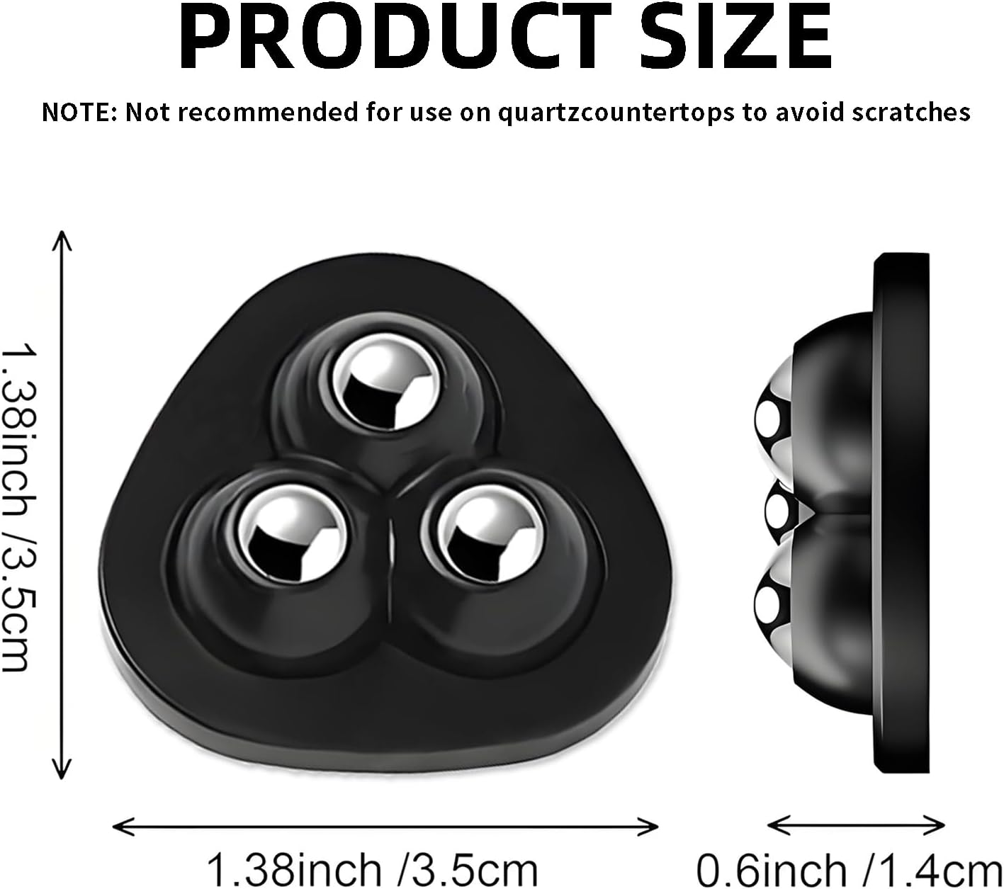 Appliance Slider, 8 Pack Self Adhesive Mini Caster Wheels, Appliance Rollers, 360° Swivel Universal Rollers, Appliance Sliders for Kitchen Appliances, for Coffee Maker, Countertop, Storage Box