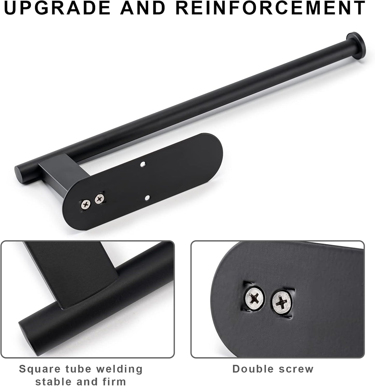 Paper Towel Holder, Upgrade SUS304 Stainless Steel Paper Towel Holder Under Cabinet