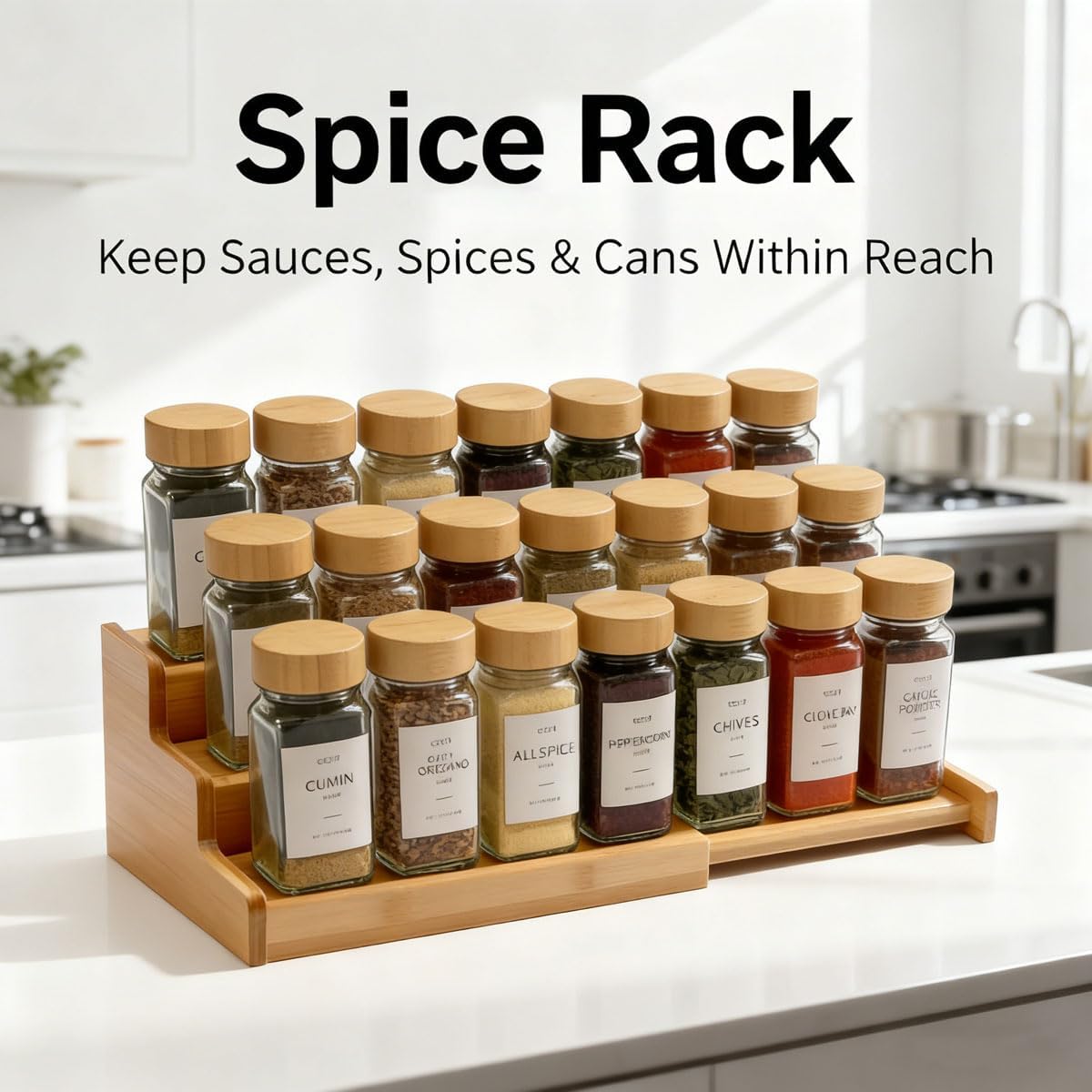 Spice Rack Organizer For Cabinet, Spice Organization For Cabinet