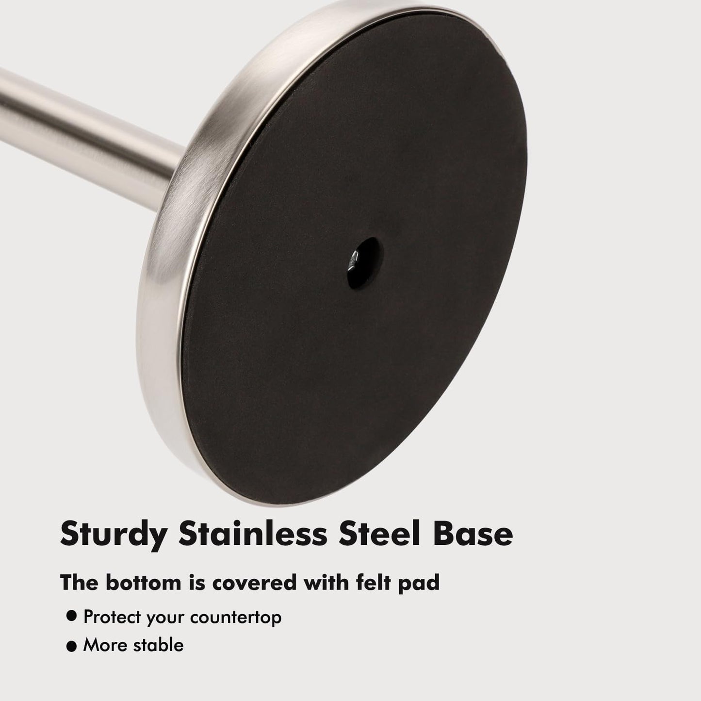 Paper Towel Holder Stand with Sturdy Base Fits Standard and Jumbo Sized Paper Towel