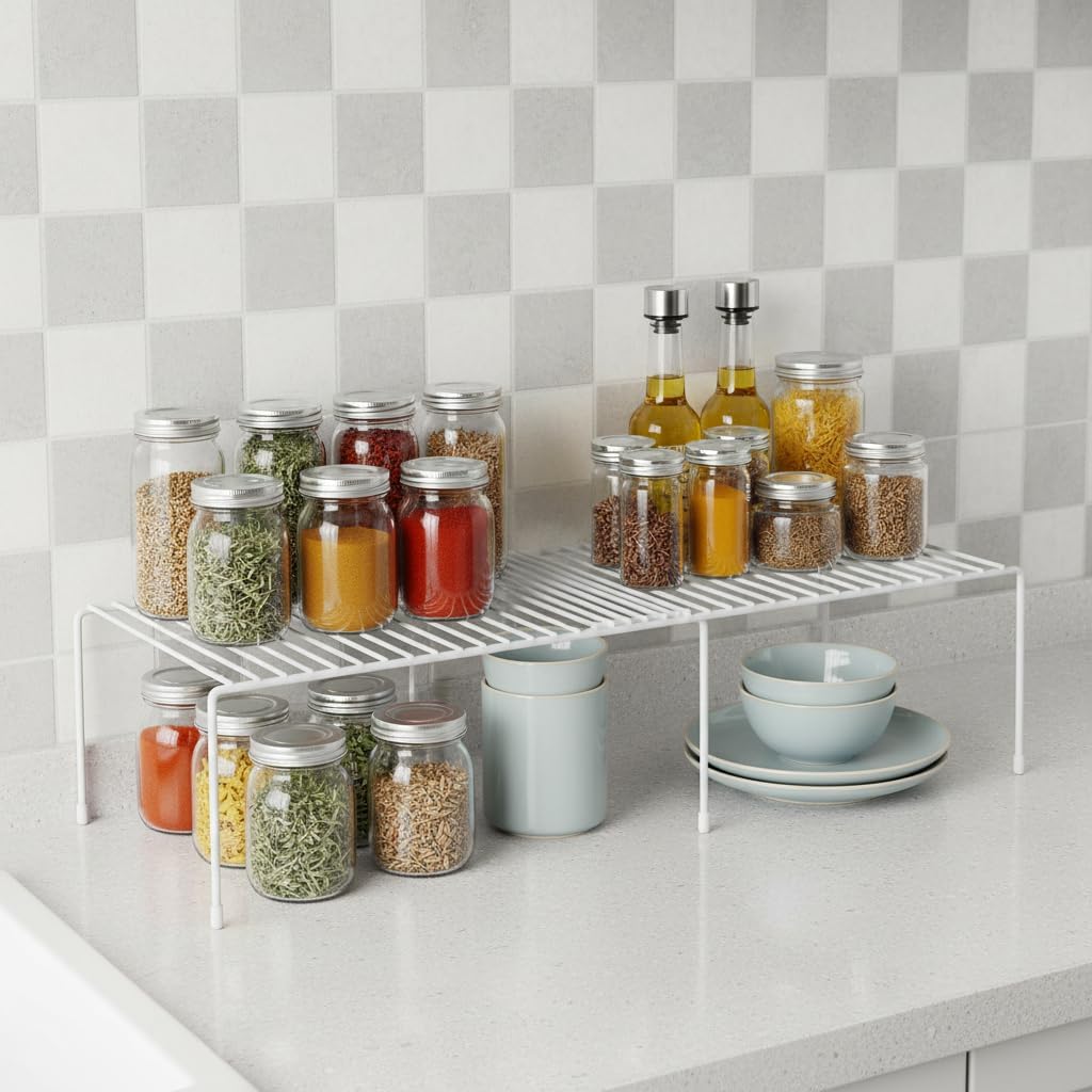 4-Pack Expandable Medium (13.4-25.1x9inch) Kitchen Organizer Rack