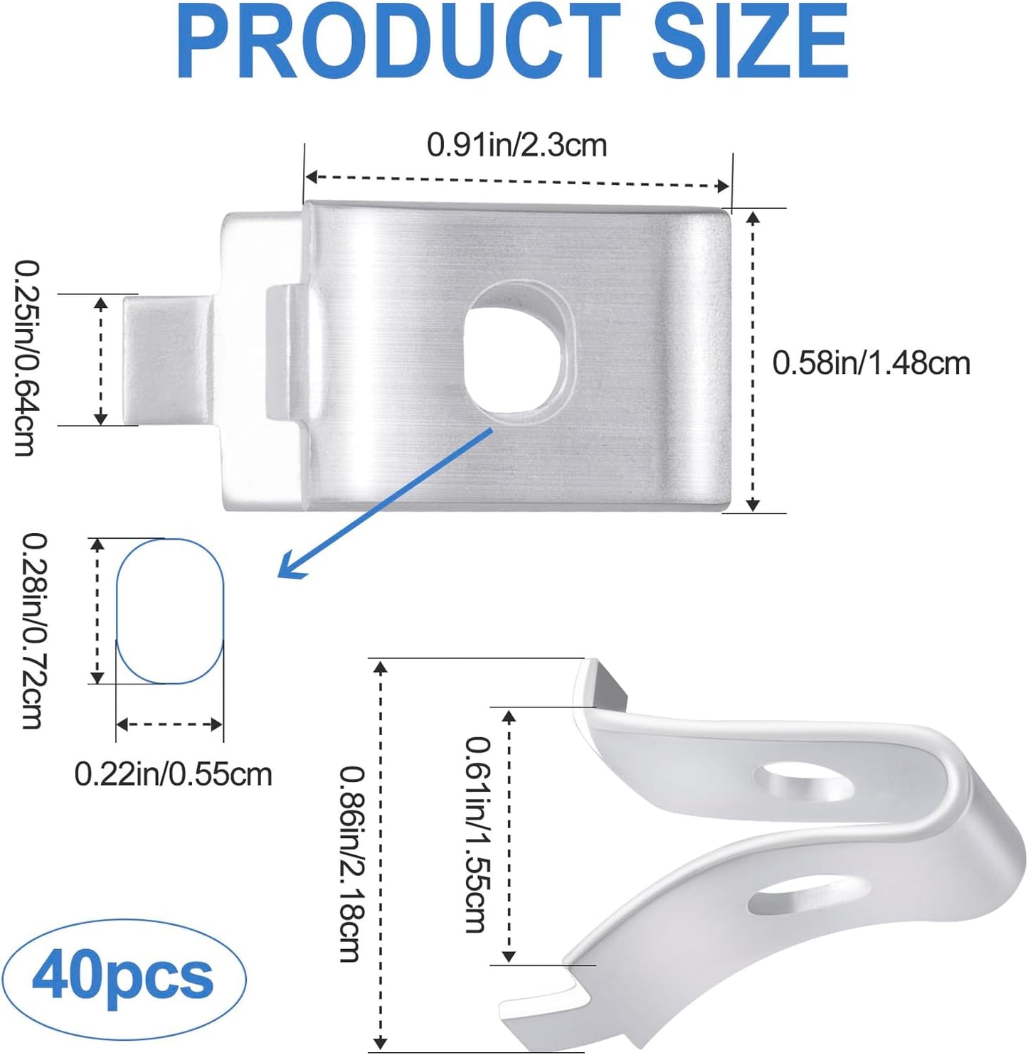 40pcs Cabinet Shelf Clips, Metal Adjustable Shelf Bracket Clips, Shelf Pegs, Shelf Support Pins