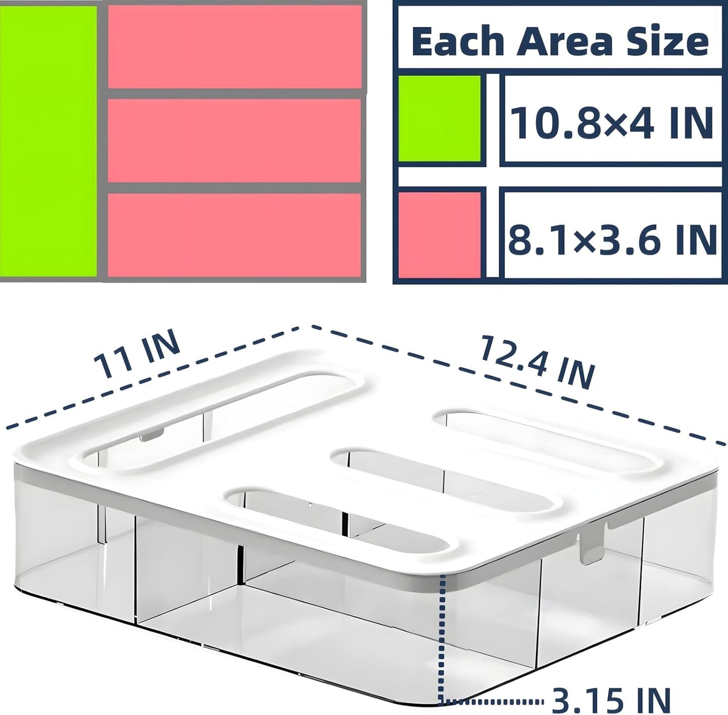 4-in-1 Food Storage Bag Organizer, Kitchen Drawer Plastic Bag Organizer
