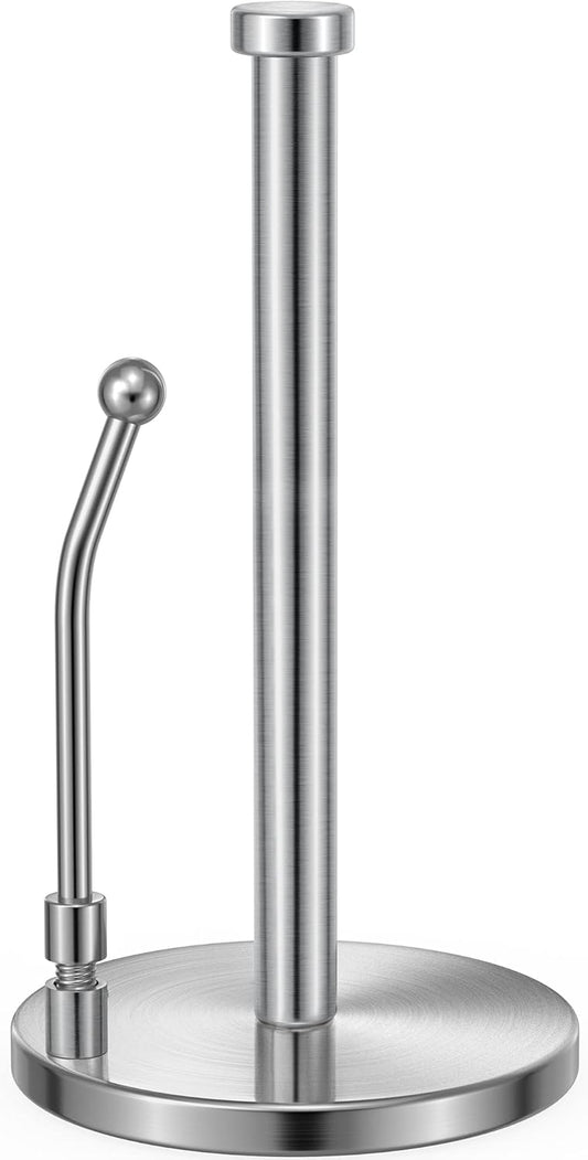 Paper Towel Holder, Paper Towel Dispenser Standing Weighted Base Non Slip