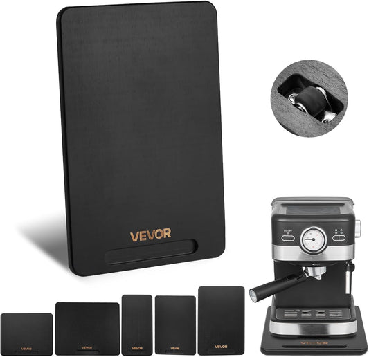 VEVOR Appliance Slider, Large 16 x 12-inch, Rolling Sliding Tray with Silent Rubber Wheels & Hollow Handle, Easy to Clean, Appliance Rolling Tray for Coffee Maker, Kitchen Countertop, Black