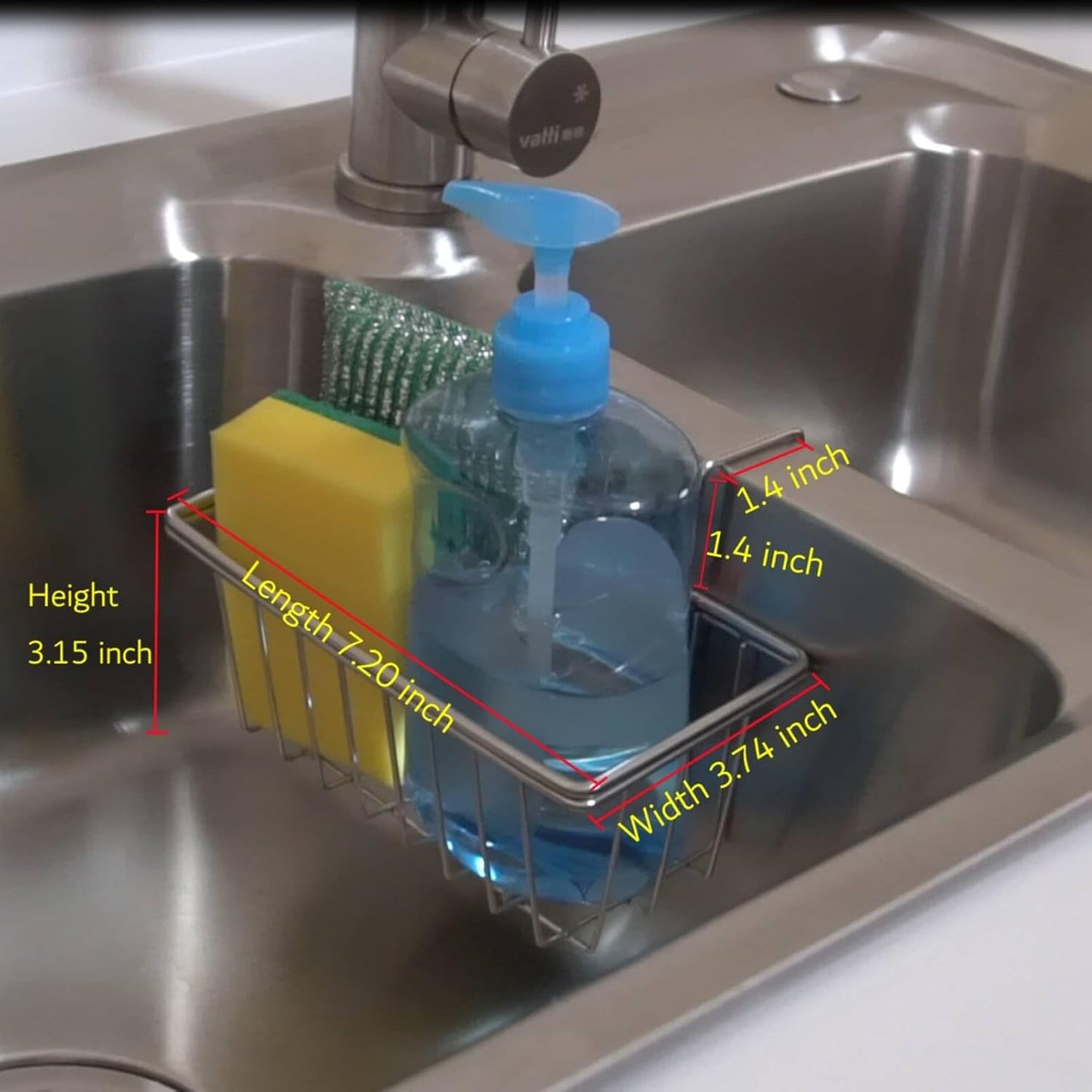 Kitchen Sponge Holder - JIANYI Stainless Steel Holder, Kitchen Sink Caddy