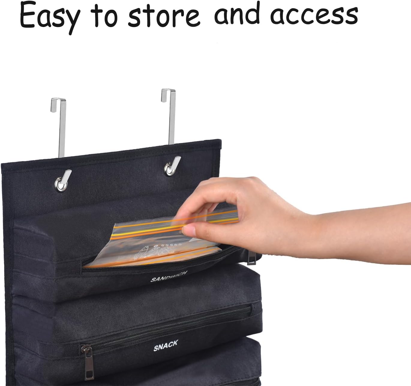 Zipper Bag Organizer Compatible with Gallon, Quart, Sandwich & Snack Food Storage Bag