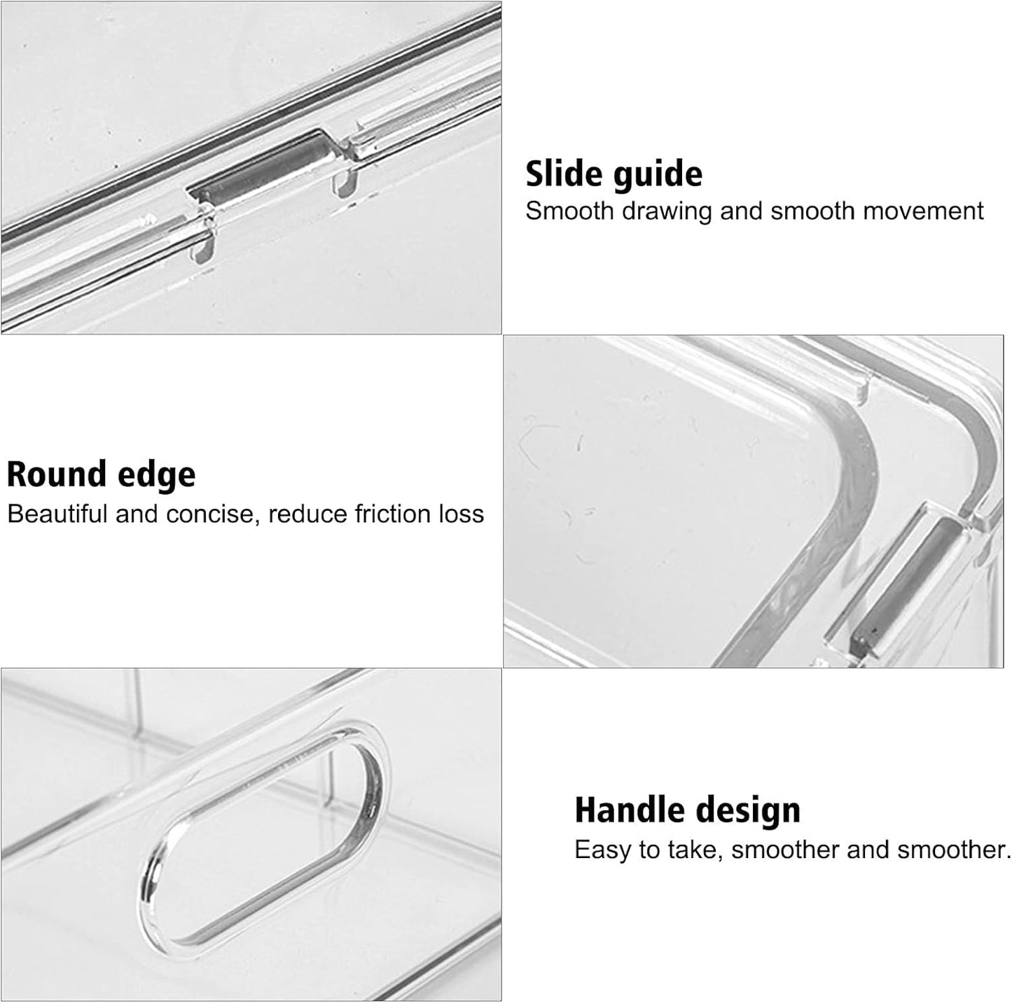 Refrigerator Organizer and Storage Bins with Pull-out Drawer