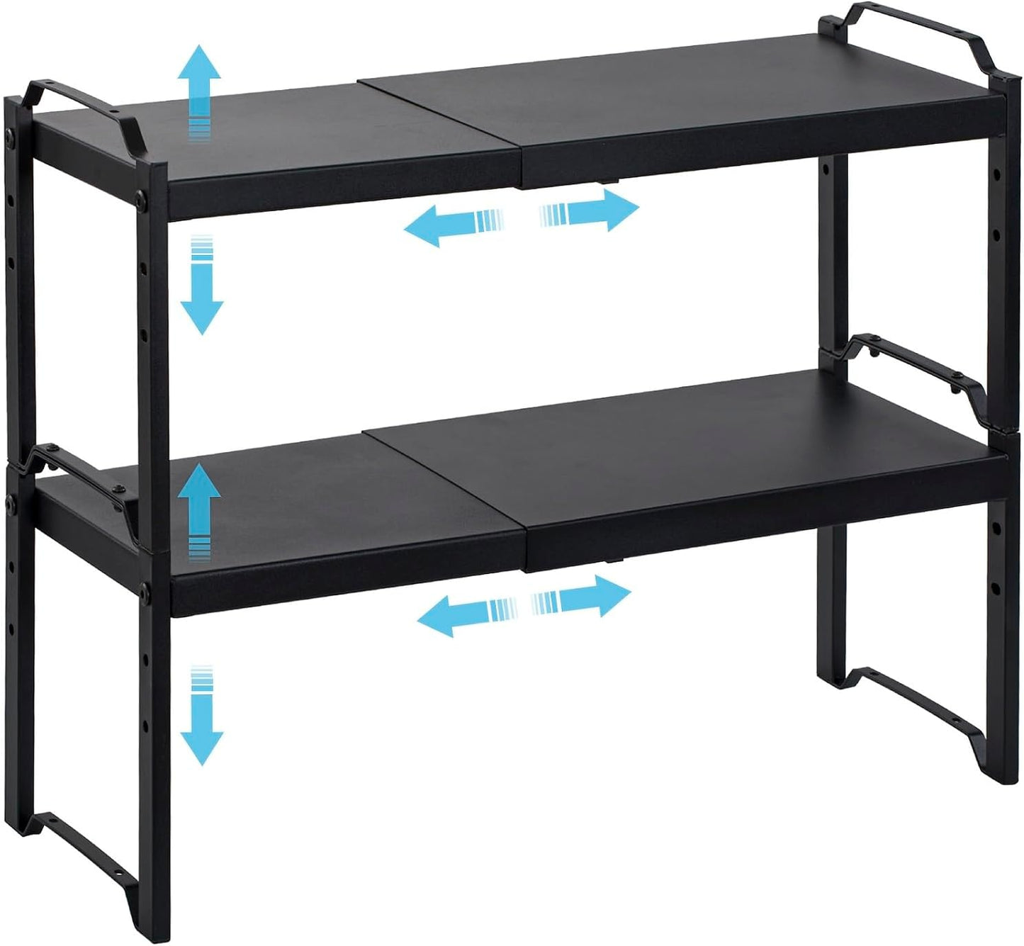 2 Pack Expandable Cabinet Countertop Shelves