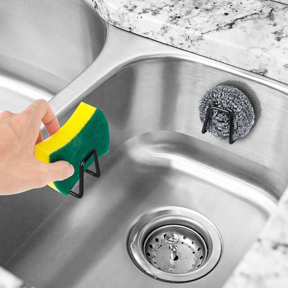 2Pcs Sponge Holders for Kitchen Sink, Strong Adhesive Small Sponge Holder