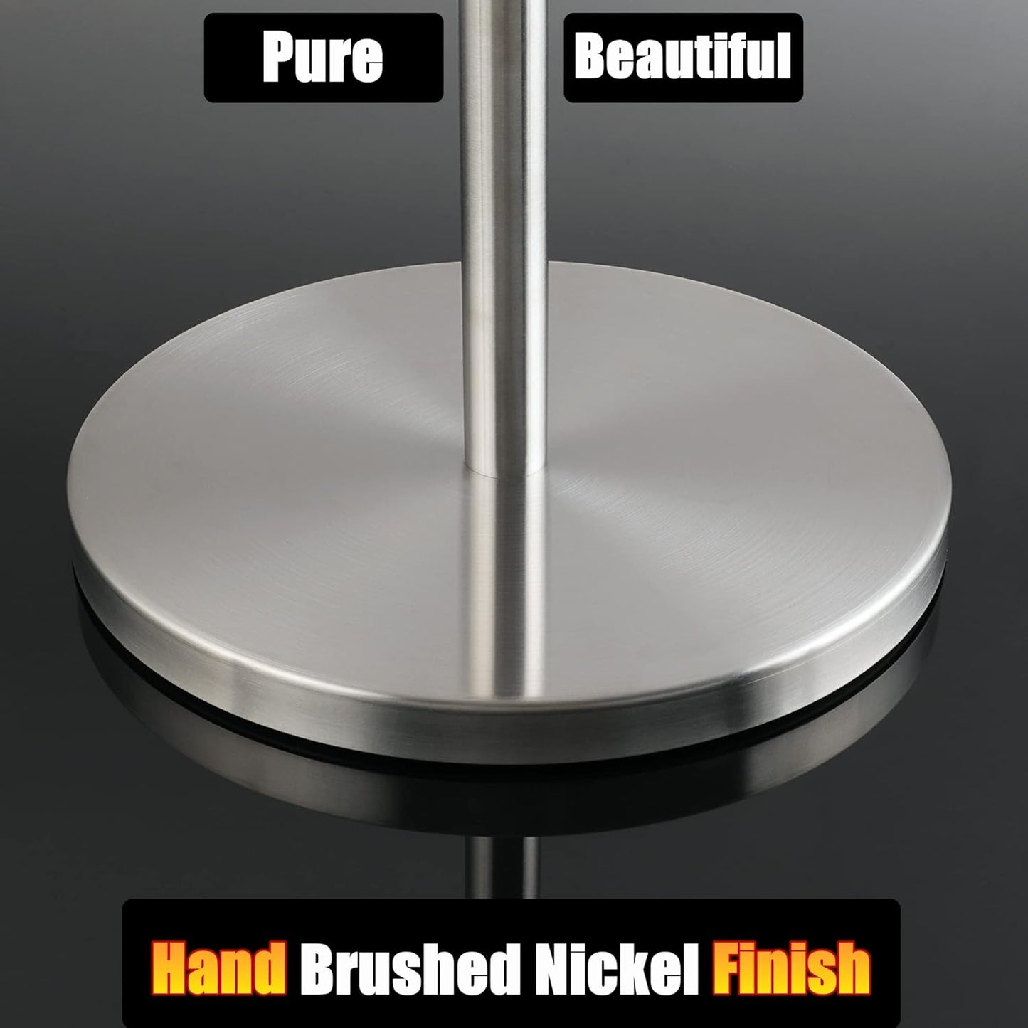 Paper Towel Holder,Standing Paper Towel Roll Holder for Standard or Mega Rolls,Paper Towel Stand for Kitchen Counter Bathroom Table,SUS304 Stainless Steel Brushed Nickel