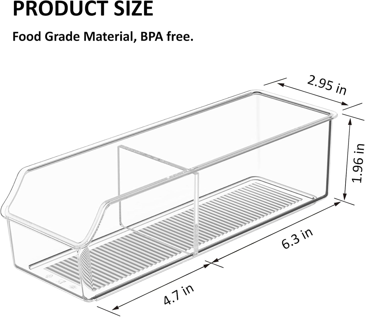 Tea Bag Organizer, Holder Box Storage Bin, Clear Tea Packet Plastic Drawer, Sugar Packet, Coffee