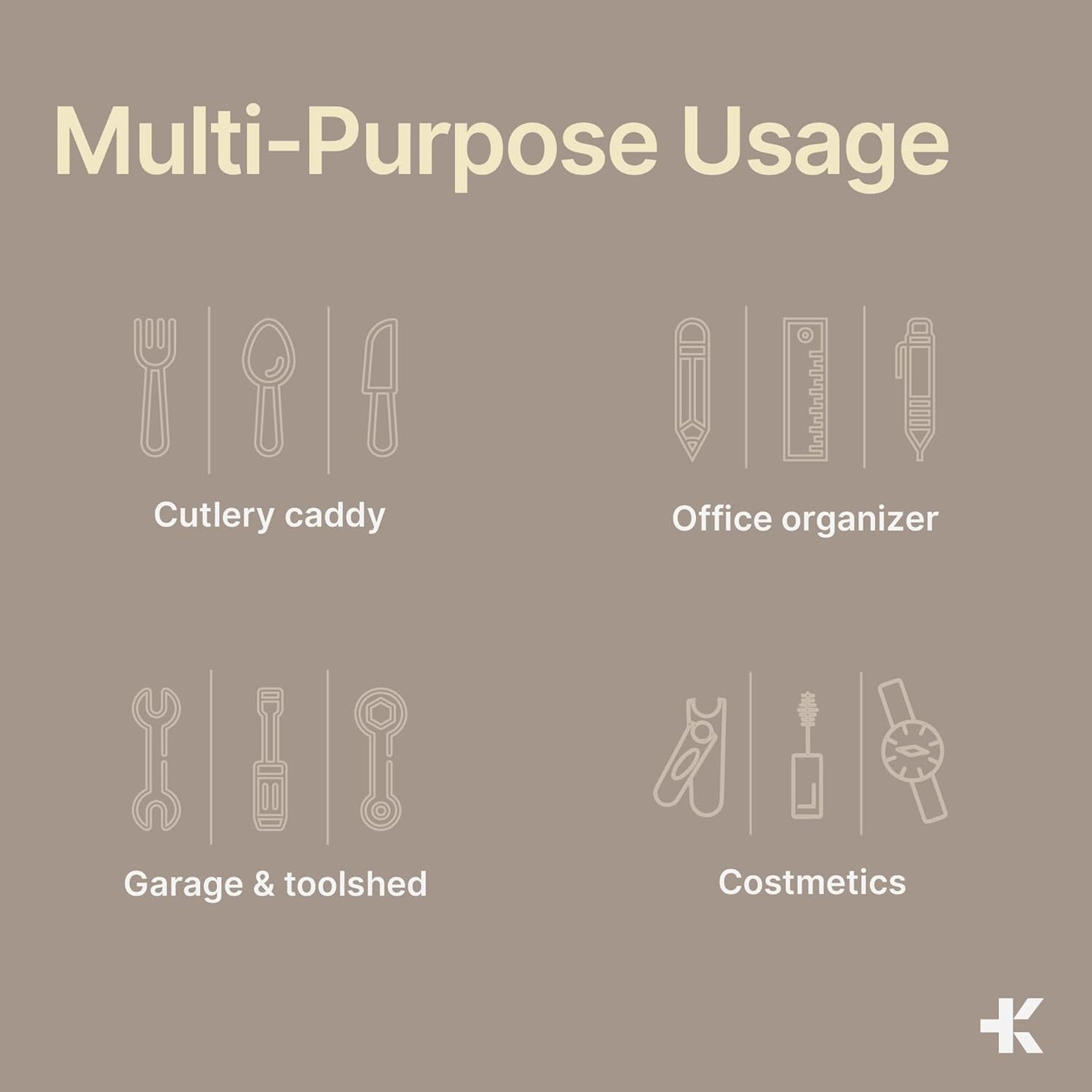 Gray Expandable Utensil Drawer Organizer 1 Pack, Adjustable 13” to 22.4”