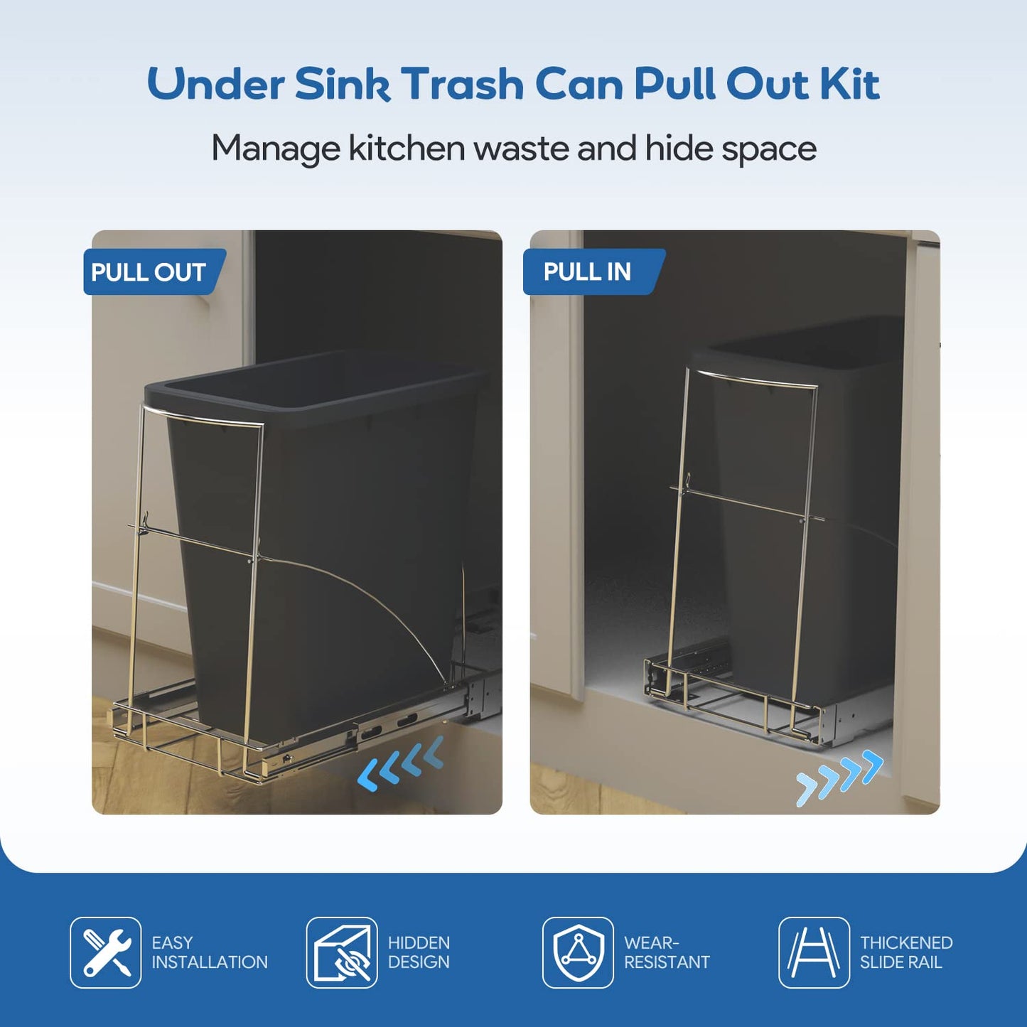 Pull Out Trash Can Under Cabinet & Under Sink