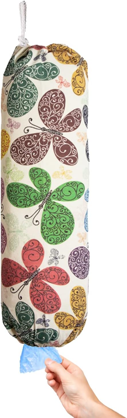 Plastic Bag Holder, Wall Mount Grocery Bag Organizer Dispenser