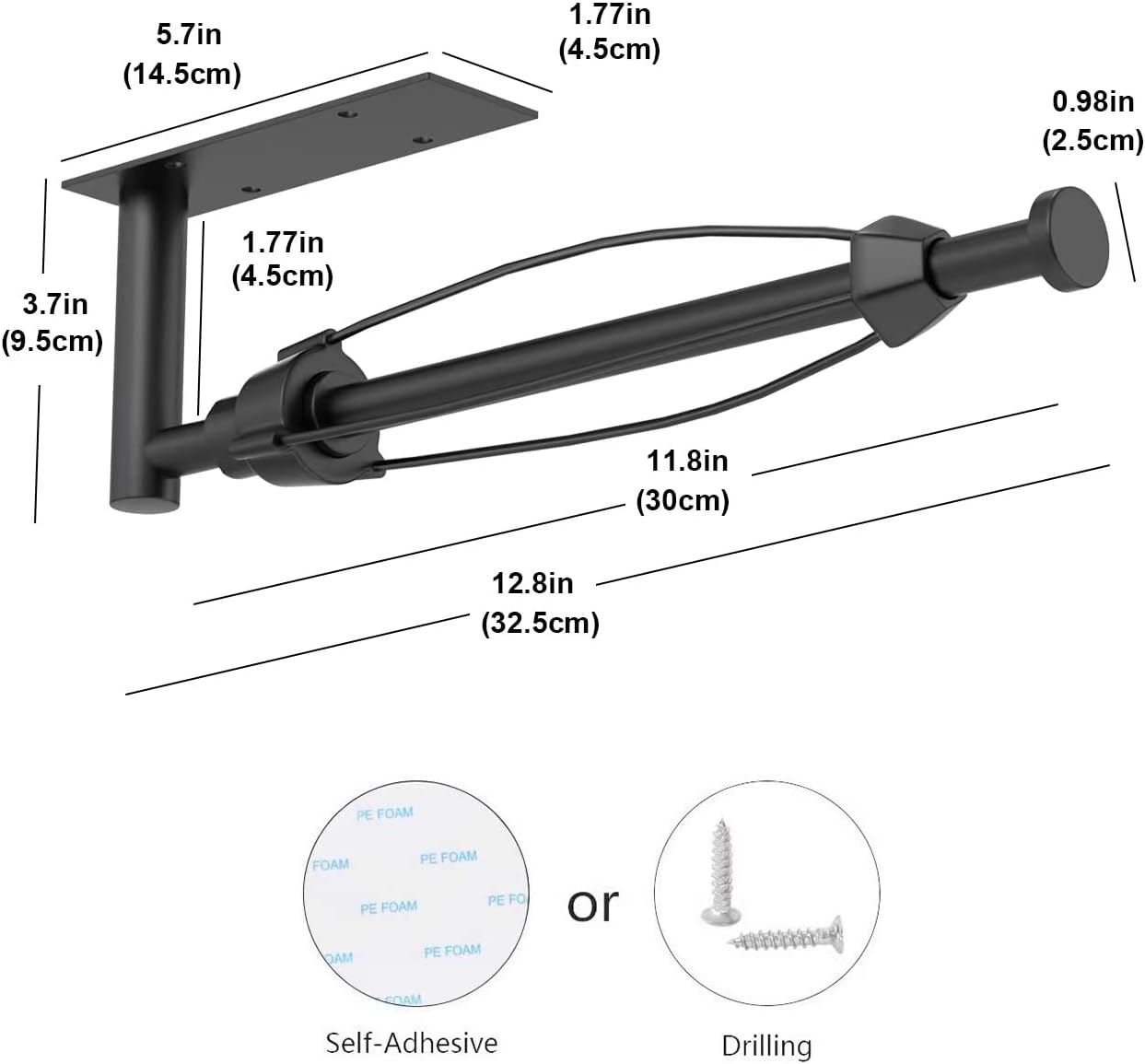 Self Adhesive Paper Towel Holder Under Cabinet Mount