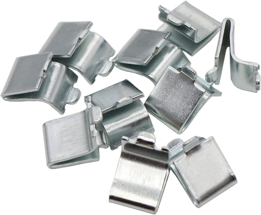 14 Pieces Silver Adjustable Steel Pilaster Shelf Clip Support
