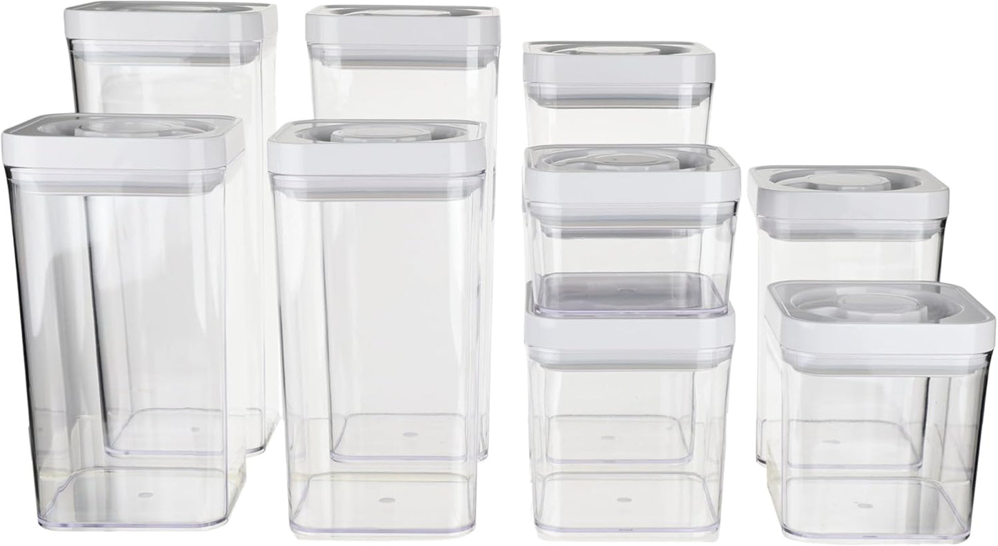 Airtight Food Storage Containers, BPA Free, Dishwasher Safe, with Twist/Turn Lids