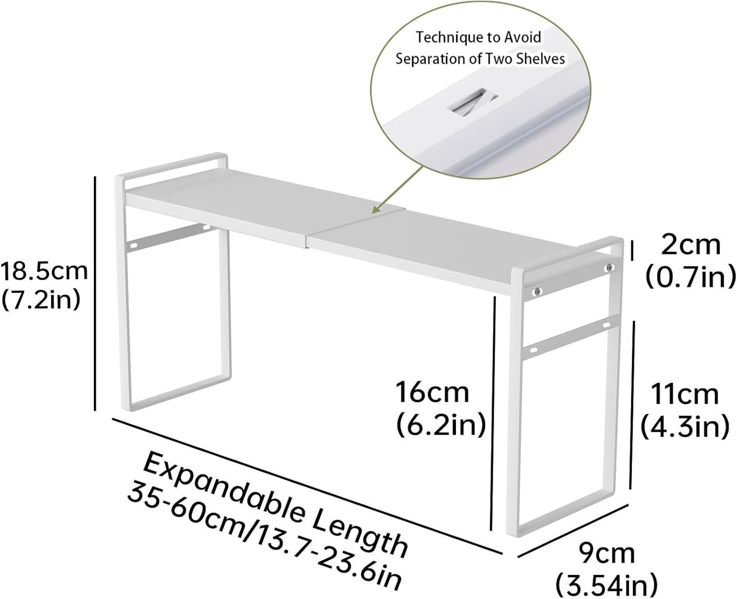 1pcs Small Narrow Tall Shelf for Windowsill Kitchen Organizer Window Sill Plant Shelf Stackable Shelves Bathroom Sill Thin Shelves for Narrow Spaces Counter Top Racks (White)