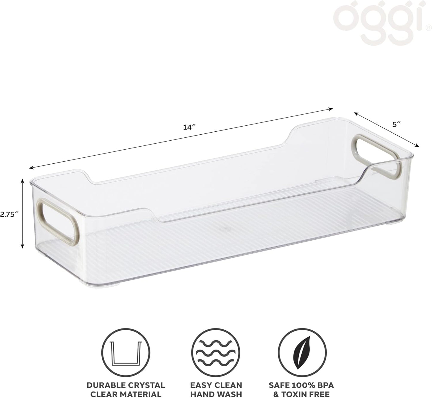 Cabinet / Drawer Storage Bin (14" x 5" x 2.75")
