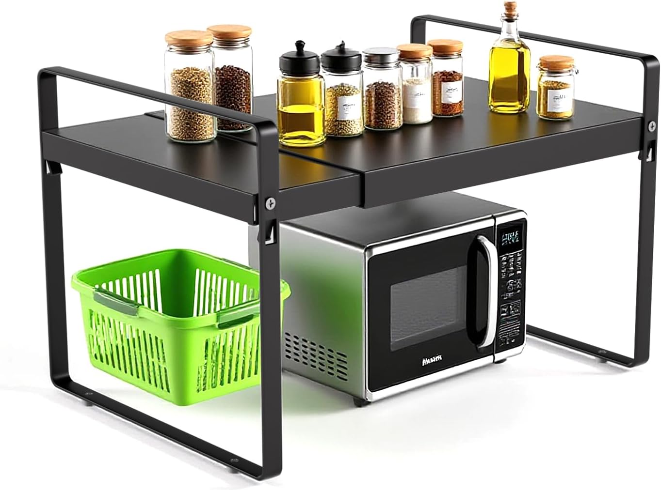 Expandable Cabinet Shelf Organizer 14-25 Inch Adjustable Length
