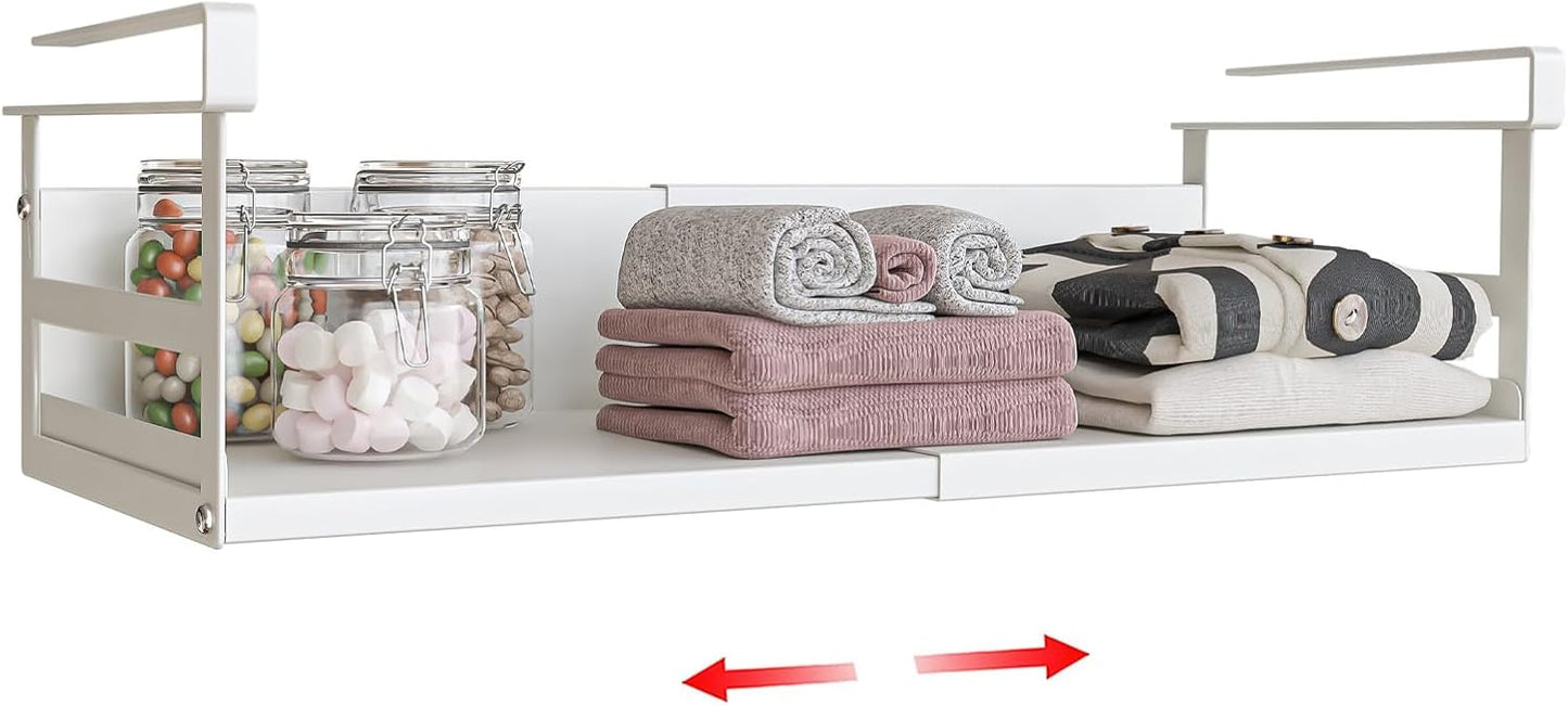 Expandable Under Cabinet Shelf Organizer with 0.94-Inch Thick Clips