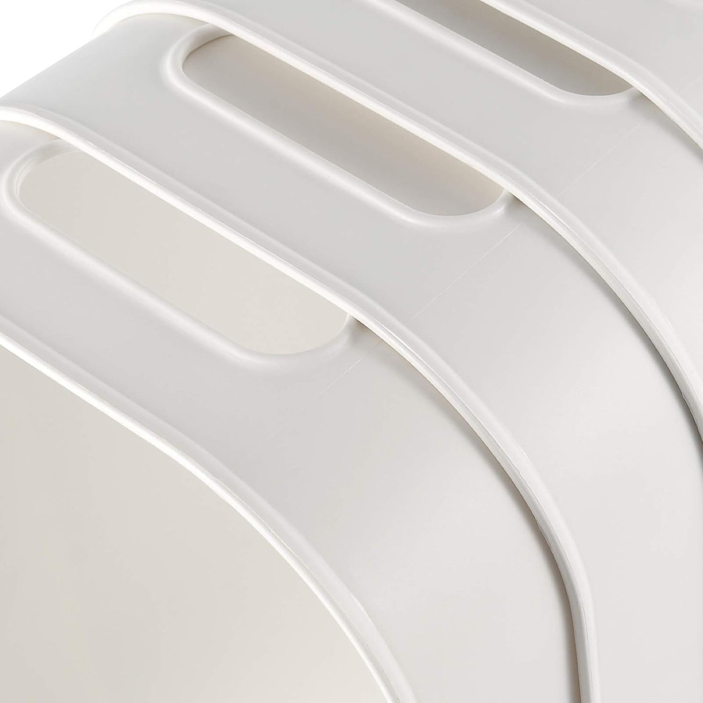 10 x 7 x 6 Inch 6 Pack Plastic Storage Bins with Handles, Pantry Organizer Bins