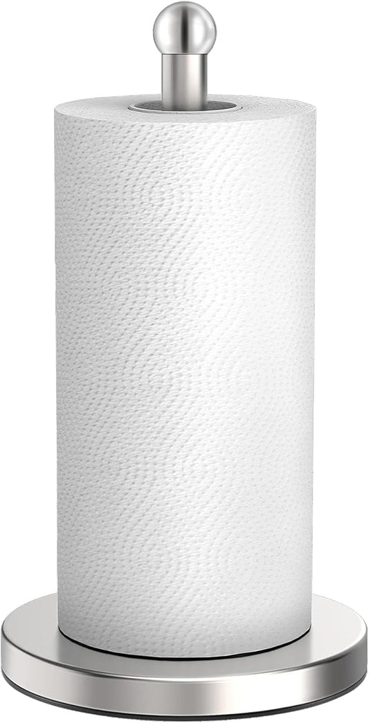 Paper Towel Holder Freestanding, Weighted Base with Suction Cups