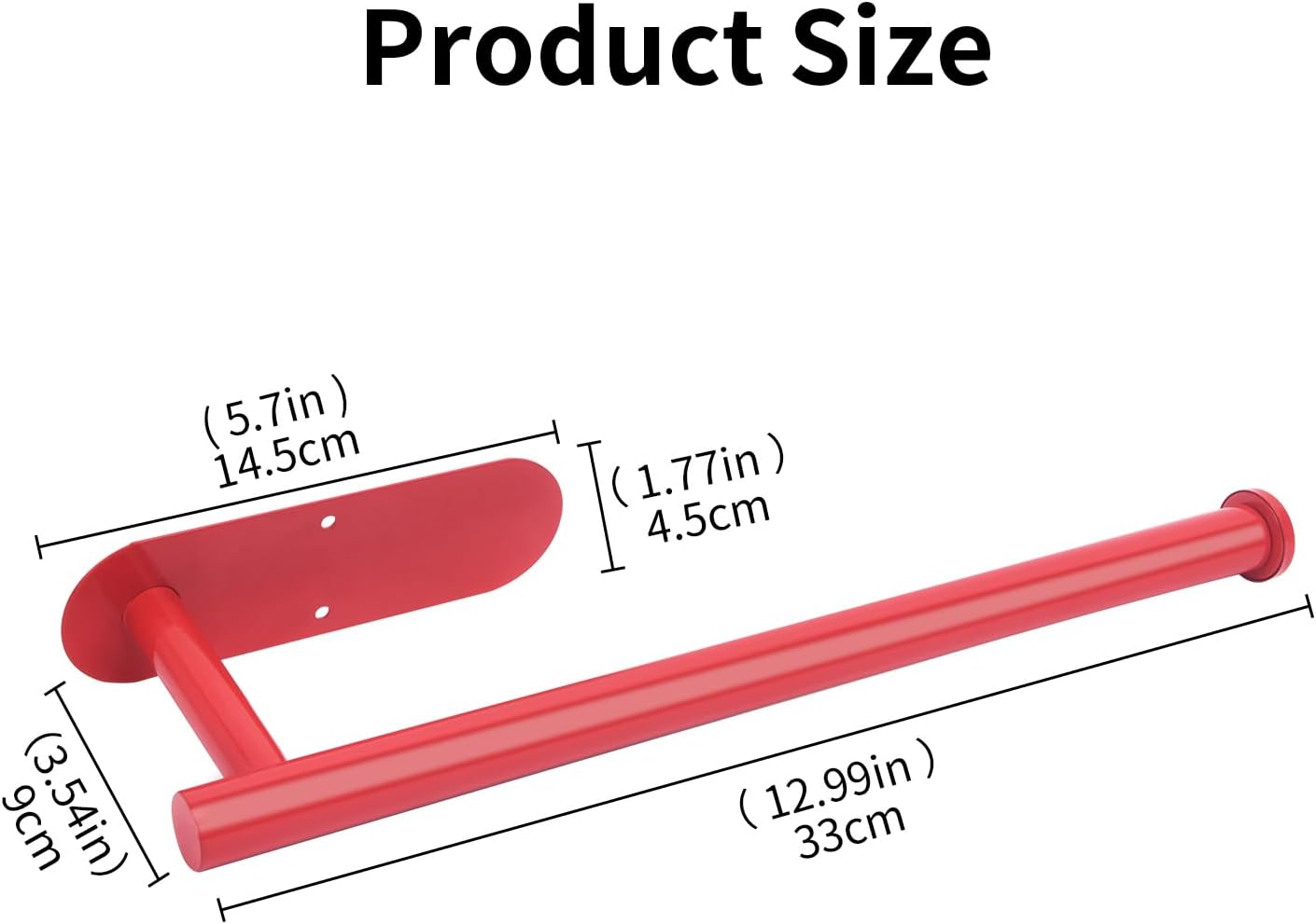 Red Cabinet Mount Paper Towel Holder - Stainless Steel