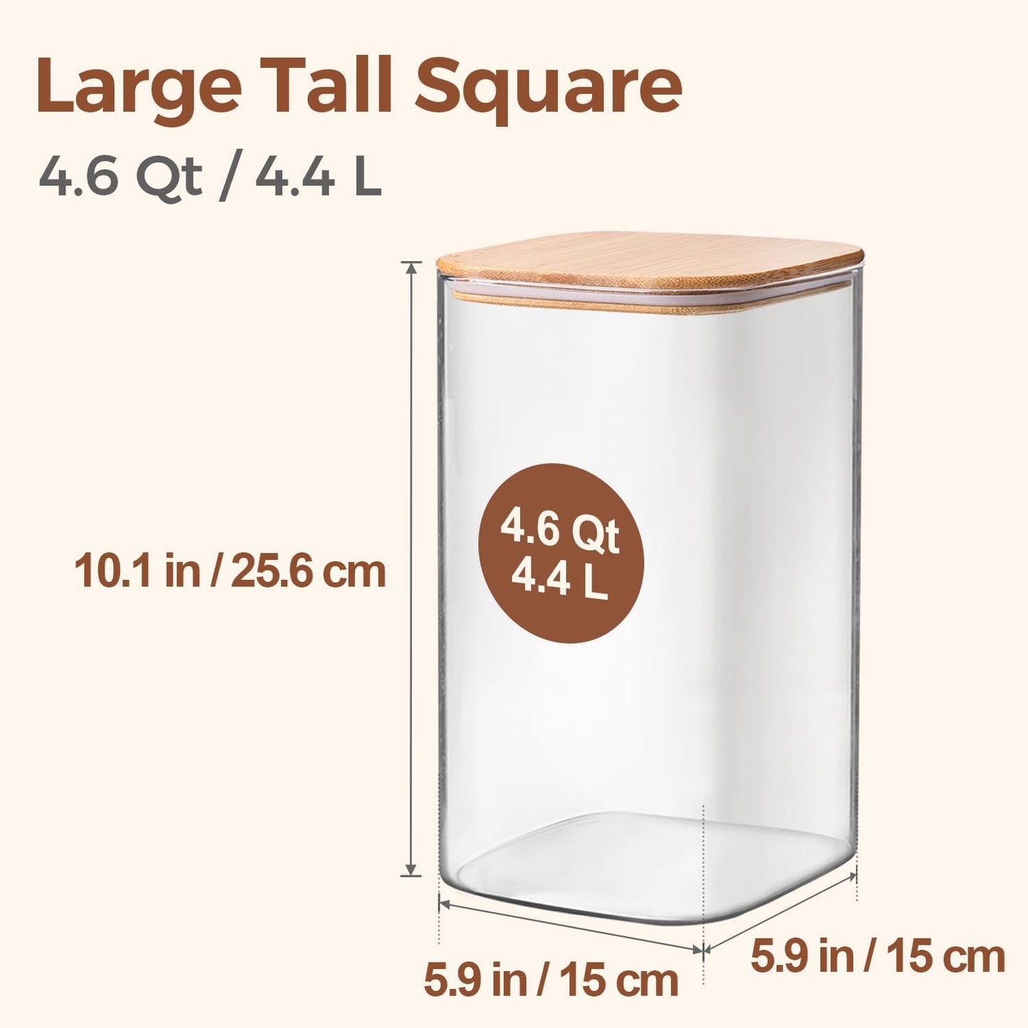 1.2 Gallon Wide Mouth Flour Sugar Storage Containers 2 Pcs