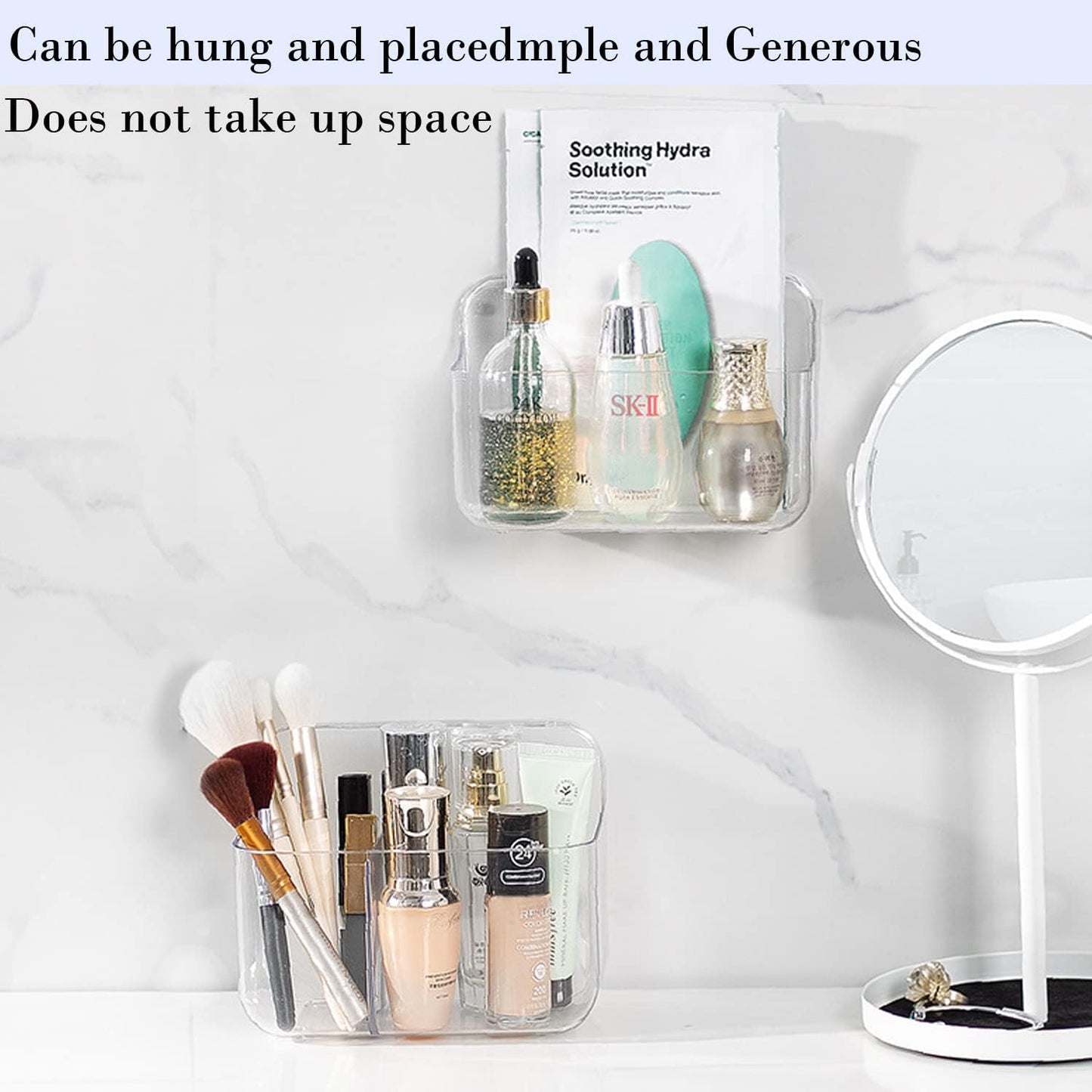 Acrylic Adhesive Wall Mounted Storage, Small Cabinet Door Organizer Without Drilling