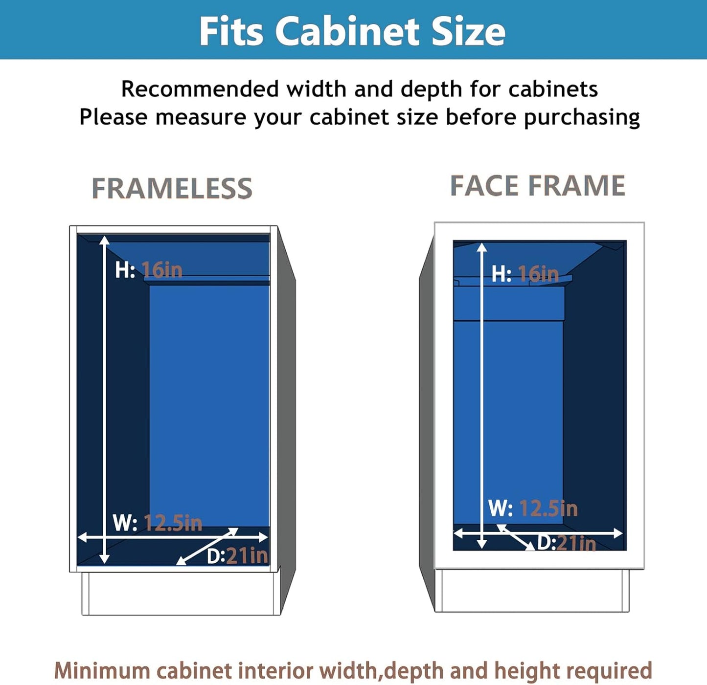 2 Tier Individual Pull Out Cabinet Organizer 11" W x 18" D