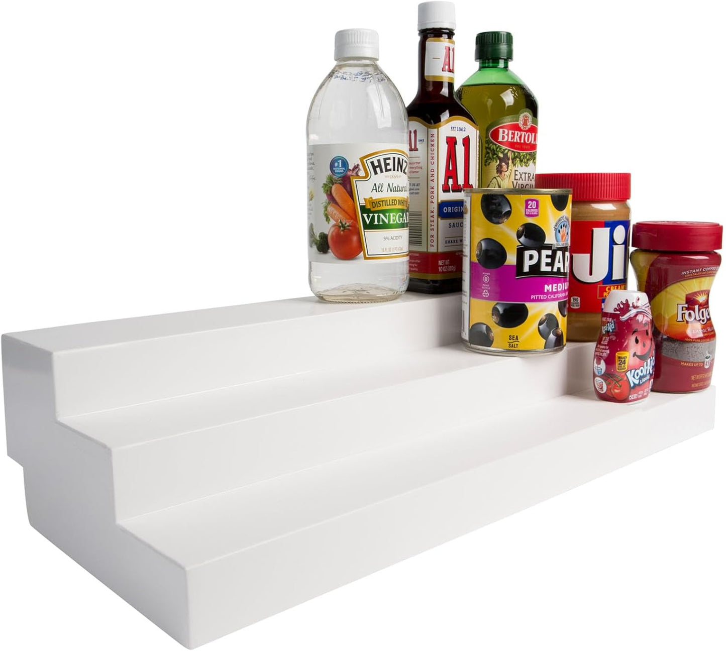 Dial Industries 3 Tier Adjustable Canned Goods Shelves for Kitchen Cabinet and Pantry Organization