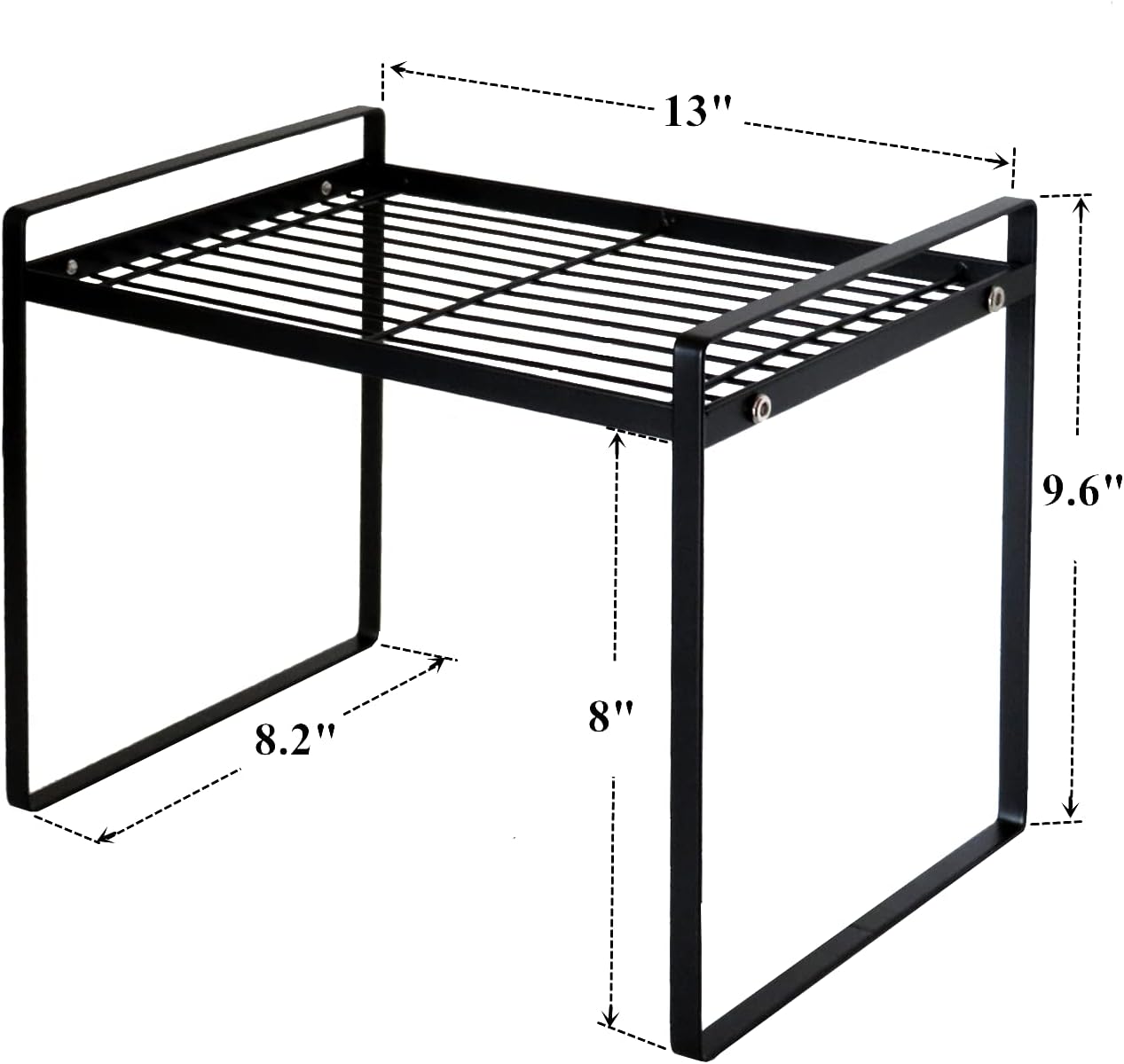 Cabinet Shelf, 13" Kitchen Counter Shelf, Metal Wire Stackable Cupboard Spice Rack