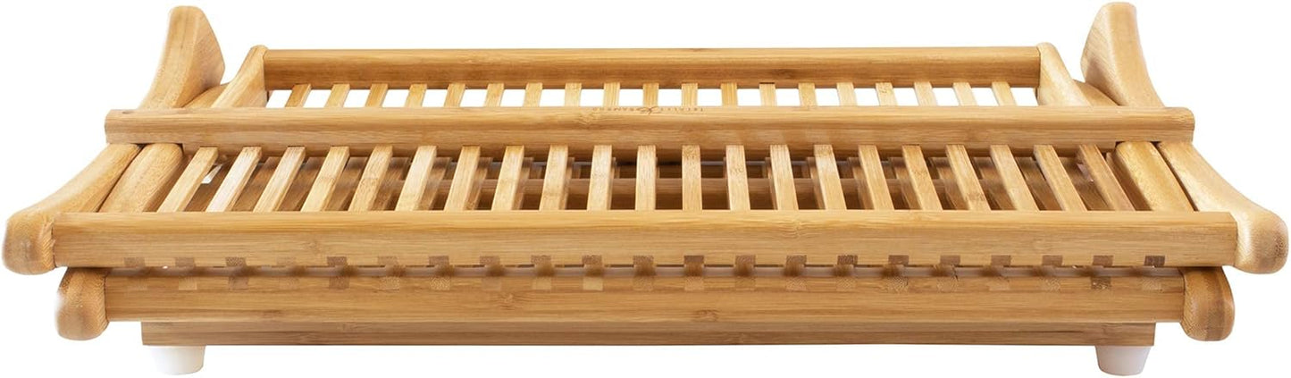 Eco Collapsible Bamboo Dish Drying Rack