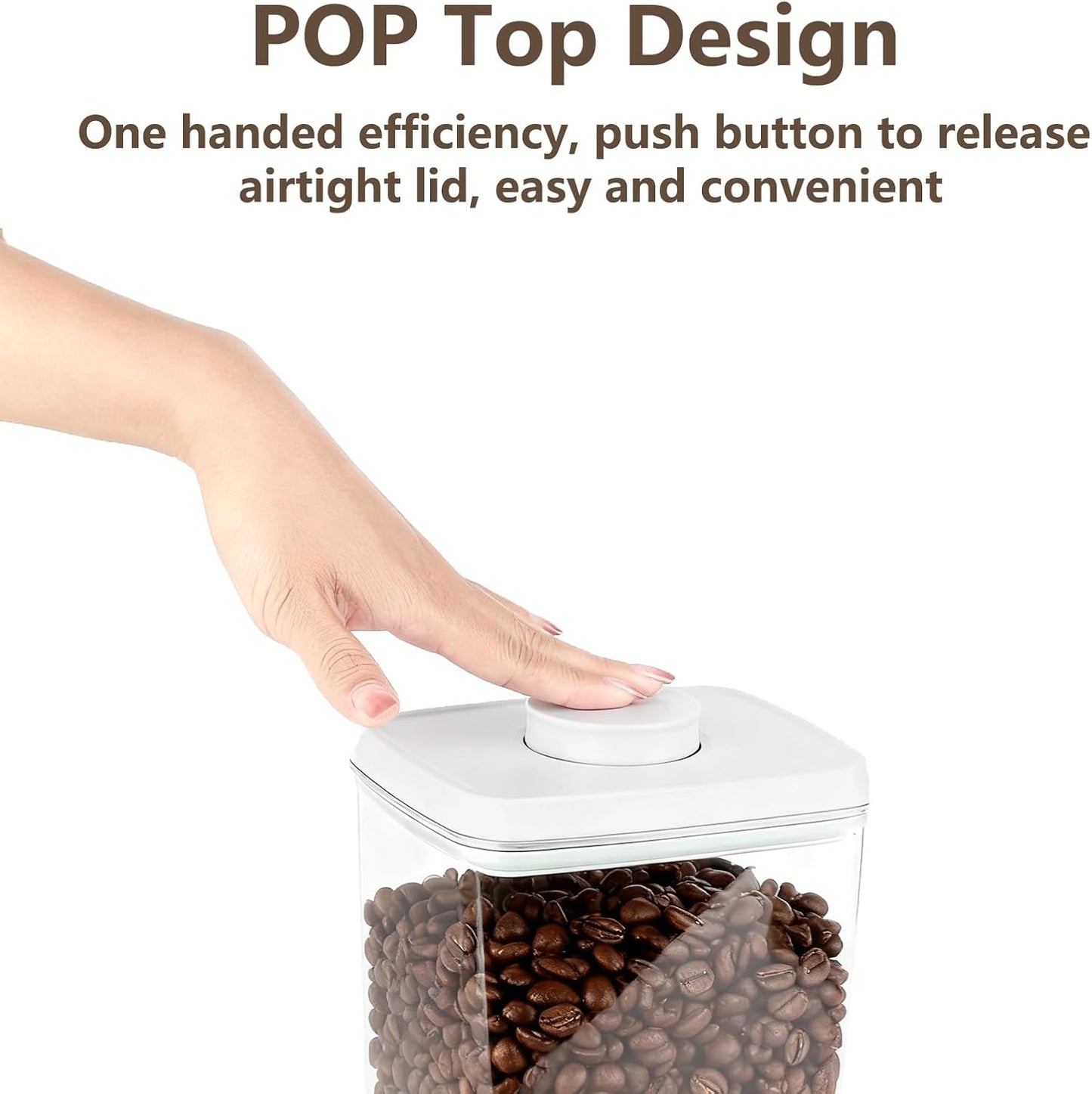 Pop Food Storage Containers Set Large Airtight Food Storage Containers with Pop Lids