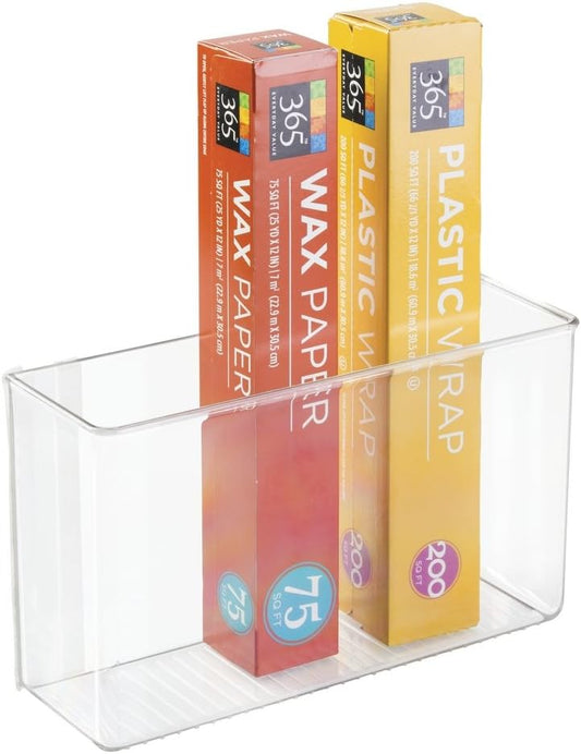 Plastic Adhesive Mount Storage Organizer Container for Kitchen or Pantry Wall Organization