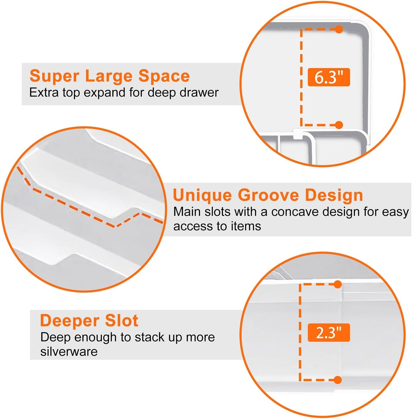Silverware Organizer - Expandable Kitchen Drawer Organizer