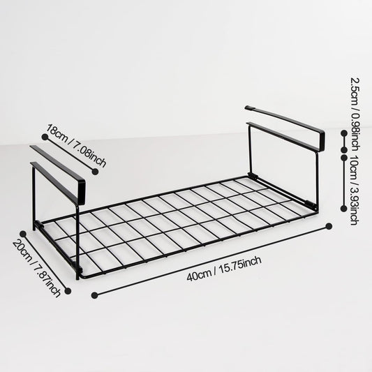 OKOMATCH Under-Shelf Wrap and Foil Rack, Two Tiers, Folds Flat, Hooks On Without Tools