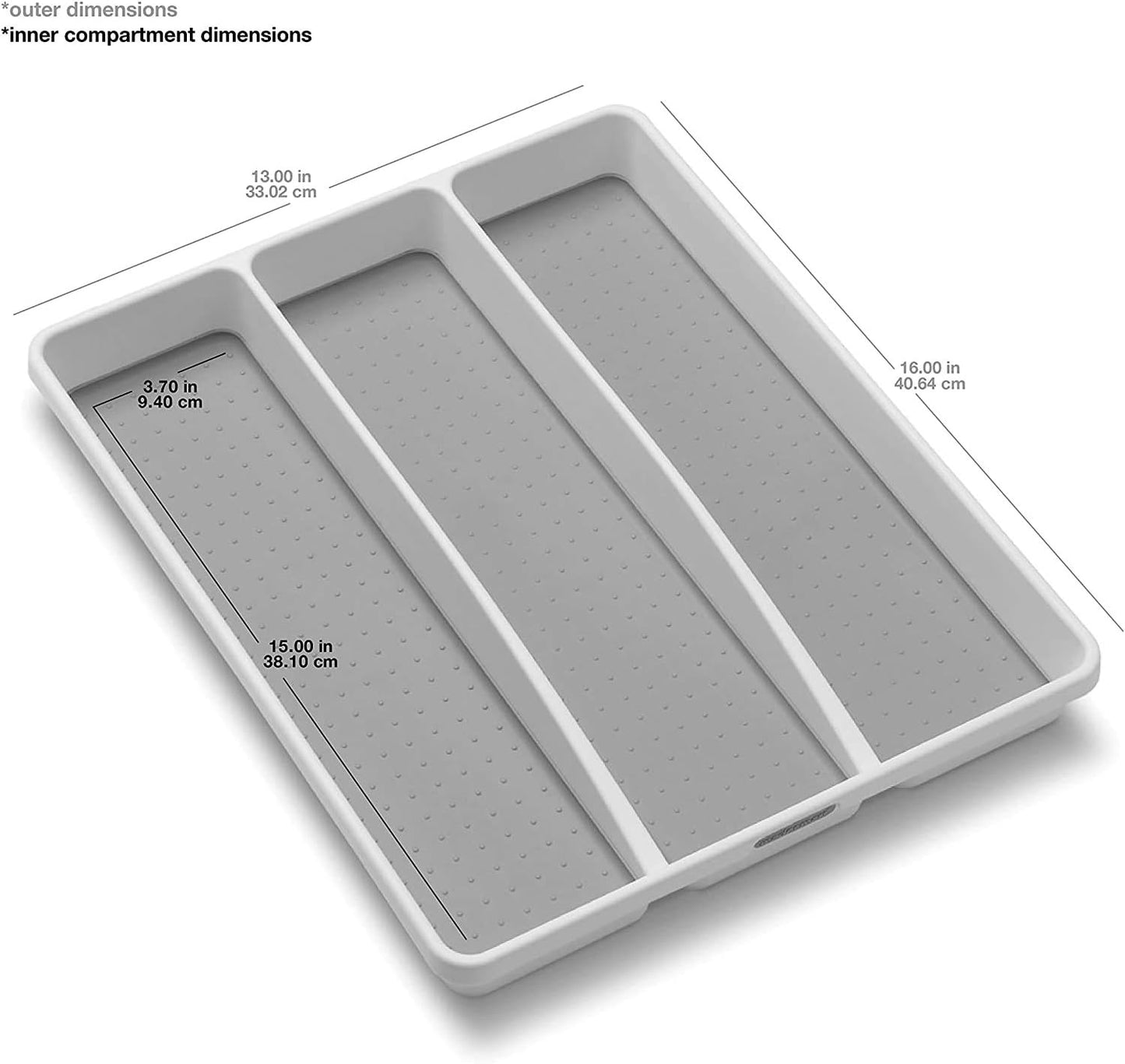 3 Compartment Utensil Tray, Multi Purpose Storage Organizer