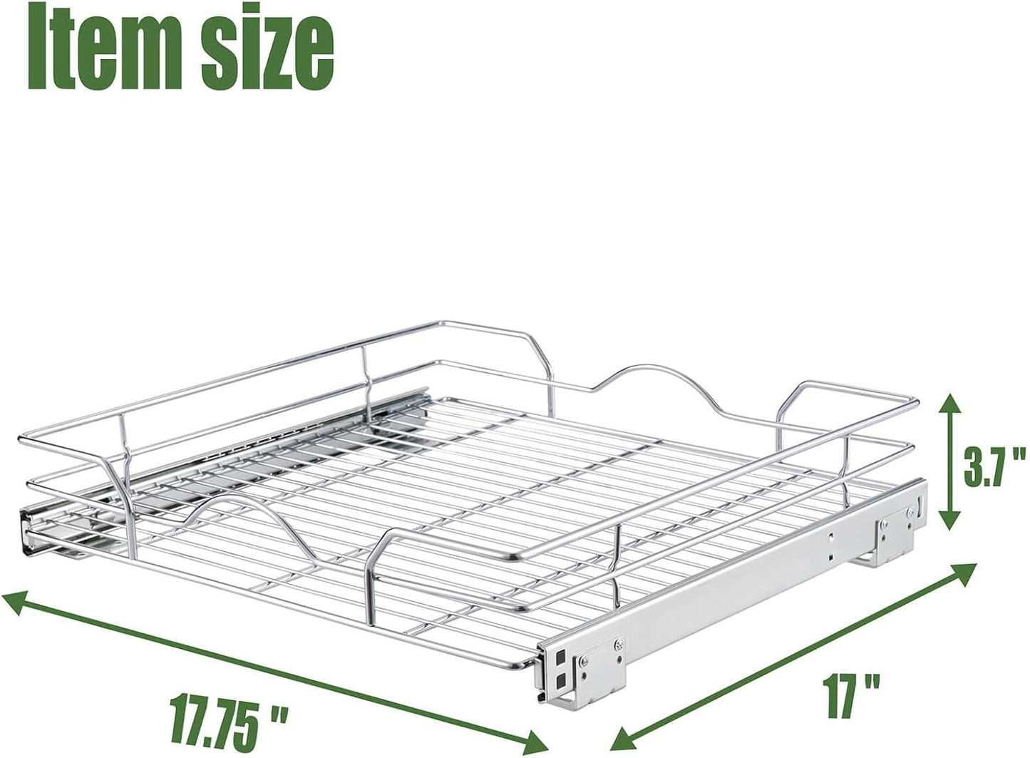 Pull Out Cabinet Organizer (17.75" W x 17" D), Pull Out Drawers