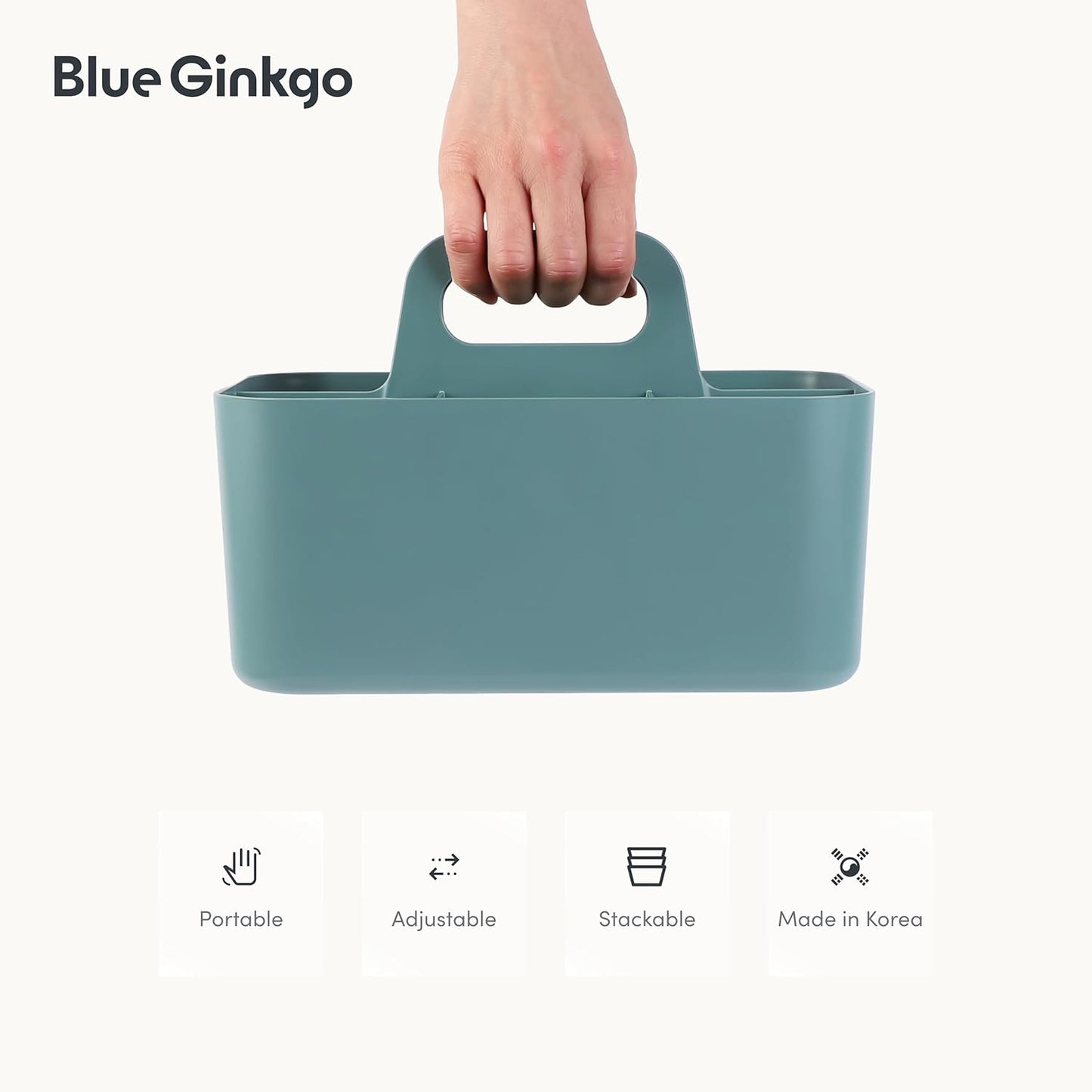 Stackable Organizer Caddy – Korean-Made Portable Tote for Bathroom, Office, Crafts
