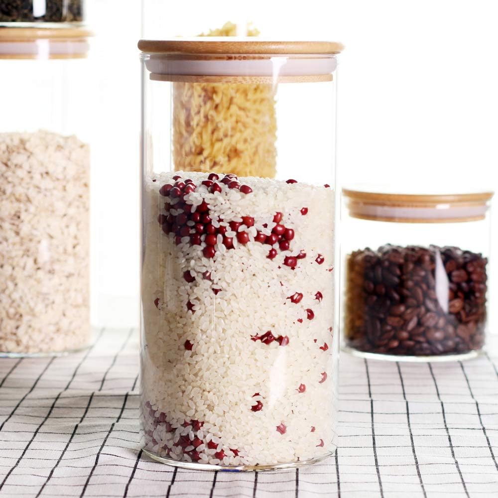 LEAVES AND TREES Y Stackable Kitchen Canisters Set